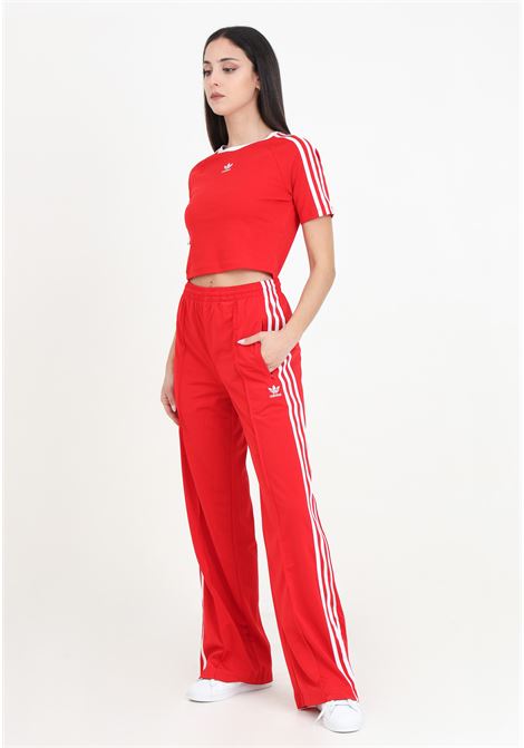 White and red women's track pants firebird loose ADIDAS ORIGINALS | IP0632.